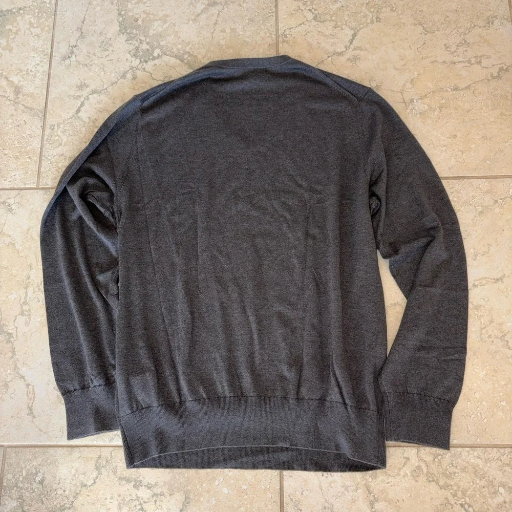Banana Republic Sweater Mens XL Cashmere Silk Blend Gray Grey Pullover